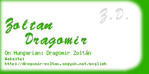 zoltan dragomir business card